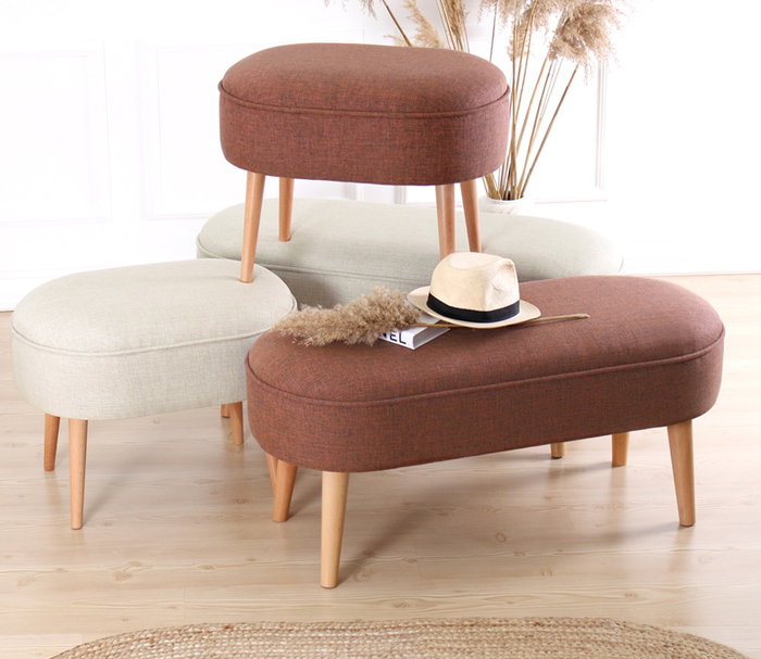 Atelier Del Sofa Puf Bohemio Rojo Teja